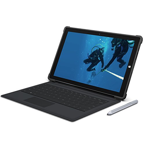 URBAN ARMOR GEAR Folio Schutzhülle für Microsoft Surface Pro 3 – schwarz [Microsoft zertifiziert | TypeCover kompatibel | Stoßfest | Standfunktion] – UAG-SFPRO3-BLK-VP - 6