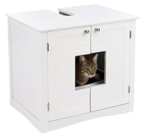 Elegante Mehrzweck Katzentoilette Schrank – Ideal für kleine Badezimmer
