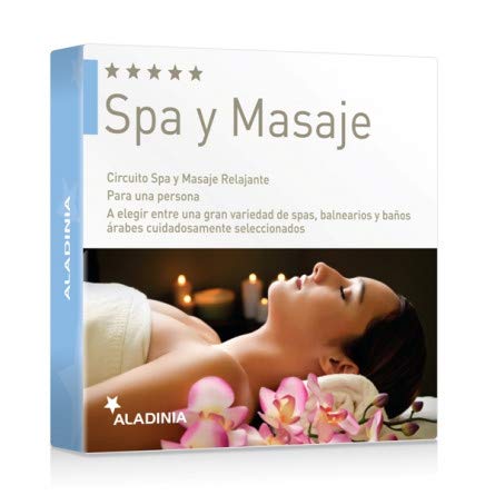 ALADINIA Box Caja Regalo Pack de SPA y Masaje para 1 Persona con Validez Ilimitada | Más de 50 Opciones para Elegir en España