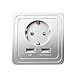 Produktbild XCSOURCE® EU-Steckdose 5V 2A Dual USB Anschlüsse Elektrische Wand Ladegerät Adapter Aufladung Dock Power Outlet Panel (Silber) HS947