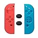 Produktbild Maxku Nintendo Switch Joy-Con Gamepad Gel-Protektoren und 2 Thumb-Stick-Kappen Silikon Hülle Case für Nintendo Switch Joy-Con Controller (Linke Rot& Rechte Blau)