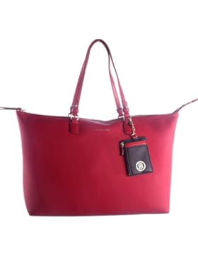 Tommy Hilfiger Love Tommy Reversible Tote TH Stars Rot Schwarz AW0AW03403 Damen Handtasche Wende Henkel Tasche...