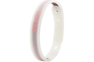 Power Ionics Balance Armband für Herren/Damen, Silikon Armband in Schwarz/Blau, Schwarz/Rot, Schwarz/Weiß, Transparent/Schwarz, Transparent/Rosa, Transparent/Weiß, 24 cm, 5 Löcher, 13-23 cm