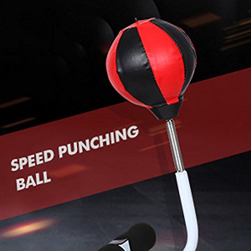 Ancheer Klappbare höhenverstellbare Sit-up Bank Bauchtrainer Rückentrainer Hantelbank mit Boxbirne Punching - 4