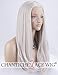 Produktbild Chantiche New Arrival Silver Grey Lace Front Wig for Women Medium Length Soft Straight Synthetic Wigs Heat Resistant Wigs for Halloween Free Part 18 Inches