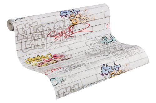 A.S. Creation 935611 Boys und Girls 4 Mustertapete Graffities, bunt