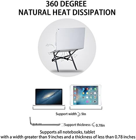 Laptop Stand For Desk Adjustable Portable Cooling Table