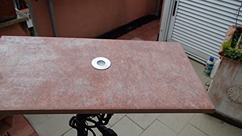 VBLED® Mini Boden-Einbaustrahler 0.6W LED, Warm-weiß, 14 Lumen, IP67 wassergeschützt, Edelstahl – Rostfrei & Robust – Einfache Montage in Terrassen, Steinen, uvm (Einzel – ohne Netzteil) - 6
