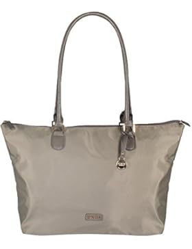 L. CREDI Damen Nylon Handtasche Conny Taupe