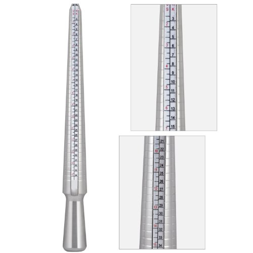 TRIXES Ringstock, Ringdorn, Finger-Messgerät, Juwelierset, Verlobung, Messgerät - 5