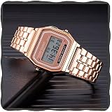 Acnos® Premium Brand Digital 4 Colours Square Dial Unisex Wrist Watch for Men Women Pack of 1 (WR): 
