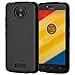 Produktbild Conie Basic Cover kompatibel mit Motorola Moto C Plus, Silikon Rückschale mit Druckknöpfe und Rutschfeste Oberfläche Schutzhülle in Schwarz