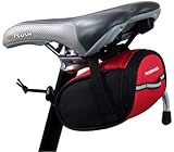Bicycle Bike Saddle Outdoor Pouch Back Seat Bag with Velcro Red