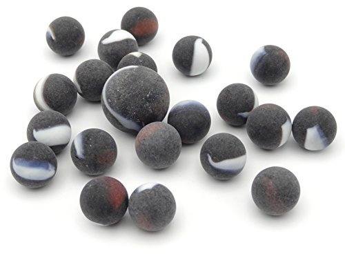 MaRécréation-MesBilles Lot de 20 Billes 16 mm + 1 calot 25 mm Pirates, 3T-1FNH-8RZV, Noir