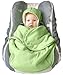 Wallaboo Baby Blanket Coco - For Car seat and Travel - 100% Pure Cotton - 90 X70 cm - For Babies from Newborn - Green