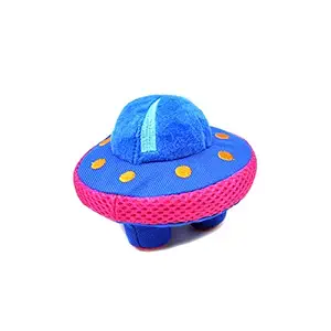 HugSmart Pet - Paw Invasion UFO | Plush Squeaky Dog Toys | Less Stuffing Tough Interactive Toys For Active Chewers | Durable Fetch and Retrieve Toys For Small Medium Breeds