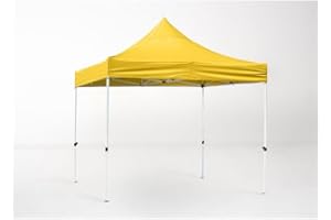 REGALOS MIGUEL Carpa Plegable 3x3 Master - Amarillo - Impermeable - Cenador Ideal para Camping, Eventos, Playa, Jardín