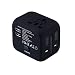 Produktbild Cube Plug Universal-USB-Reiseadapter Adapter für Reisen Ladegeräte-Adapter für UK/EU/US/AU, geeignet für über 150 Länder, mit Dual-USB-Anschluss und Sicherheits und Schutzsicherung (schwarz)