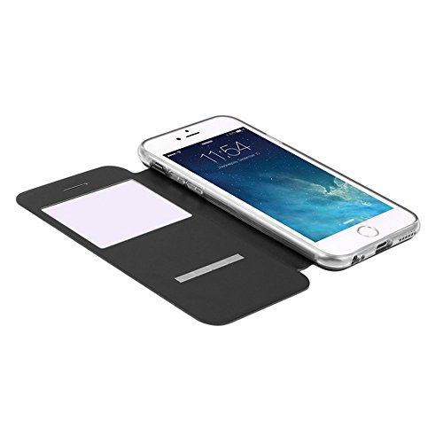 iPhone 6 Plus/6S Plus window case, TOTU Touch Series Folio Flip PU Leather Smart View Window Case Cover with Kickstand and [Metal Sensor] for Apple iPhone 6 Plus / iPhone 6S Plus 5.5 inch