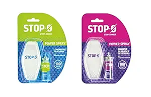 Lia English Lavender and Lemon Grass Flavor Stop-O Power Spray (One Touch), 12ml each, Combo of 02