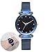 Produktbild Wudi Luxus-Uhren Strass Uhr-Magnet-Armband Quarz Damenuhr den Sternenhimmel die simulierten Blauer Diamant Armbänder-Uhren-Gloss