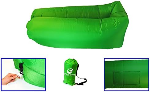 Inflatable Lounger, with Bottle Opener, Side Pockets, Ground Peg and Carry Bag. Durable Nylon 210T Grid Ripstop Fabric; Holds Multiple People Up To 200kg, Sofa, Couch, Bed is Suitable For Beach, Festival, Garden, Camping and more.