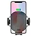 Price comparison product image BECROWM EU Wireless Car Mount Holder, Best Choice for Uber Driver, Infrared Sensor Built-in to Auto Lock, Qi Charging for iPhone XS XR 8 Plus Samsung S9 S9+ Note8 S8+