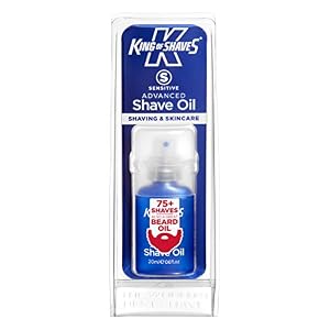 King of Shaves Sensitive Advanced Shaving Oil For Men With Handy Pump, For A Close and Comfortable Shave 30ml QUAD PACK - Image 3