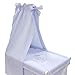 Cambrass 46 x 78cm Bed Wood Canopy (Blue/ White)