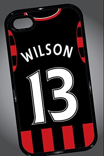 BOURNEMOUTH FOOTBALL PLAYER ( 13 WILSON ) themed REAR COVER / REAR CASE for Apple iPhone 6 / 6 Plus / 5 / 5S / 5C / 4 / 4S or iPOD TOUCH 6 / 5 / 4 โ team shirt / kit inspired design - perfect for any football fan or supporter and a Great Fathers Day Christmas or Birthday Gift and a perfect present - great novelty and functional gifts to protect your smartphone phone (IPHONE 5 / 5S)