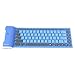 Produktbild Portable Waterproof Keyboard TEMPO Foldable Wireless Bluetooth Silicone Mini Keyboard for Tablet, Smartphone, Laptop, Built-in Rechargeable Lithium Battery-Blue
