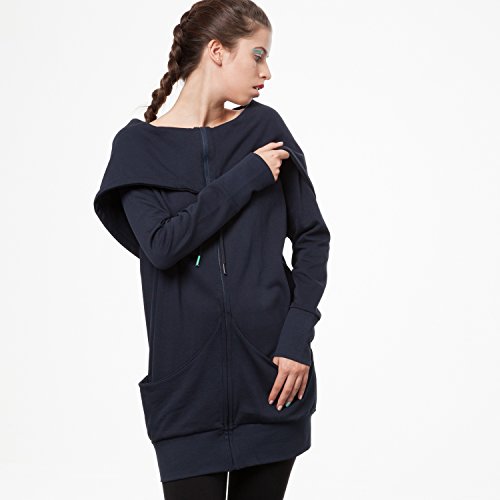 THOKKTHOKK TT1013 Yuki Zipjacket Eclipse Woman aus 100% Biobaumwolle hergestellt // GOTS & Fairtrade Zertifiziert, Größe:S/M - 5