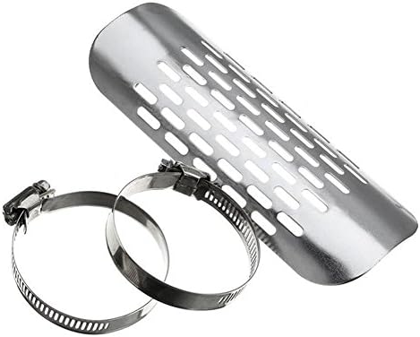 Flying Light Universal Motorcycle Exhaust Pipe Heat Shield Guard (Silver)