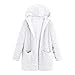Produktbild i-uend 2019 Damen Mantel, Winterjacke Mit Kapuze Warm Langarm Zipper Hoodie Jacke Outwear Solide Reißverschluss Jacke Parka Oberbekleidung für Winter/Herbst/Frühling