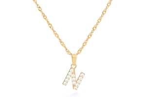 FPEAOB Buchstaben Kette Personalisierte Halskette mit Initial Buchstaben Anhänger Alphabet A-Z Buchstabenkette Damen Gold Kette Namenskette Geschenk für Frauen Weihnachten Geburtstag Valentinstag