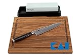 ✅ TDM-1701 Allzweckmesser, 16 cm Klinge aus 32-Lagen Damaststahl, durch die Hammerschlagoptik haftet das Schnittgut nicht so schnell an der Klinge