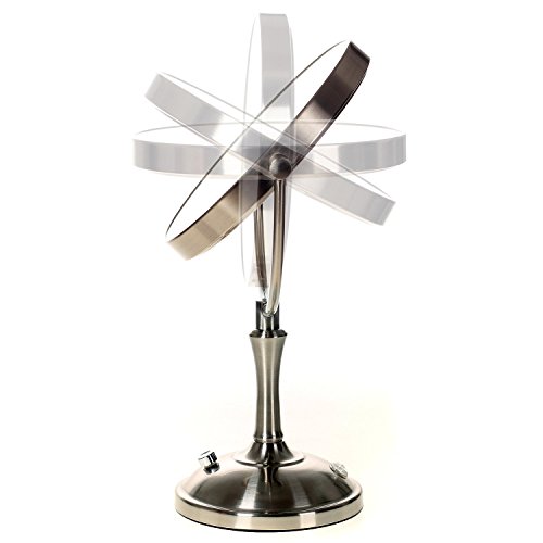 HIMRY® Slim LED Stand 8 Zoll KosmetikSpiegel mit Touch-Funktion, 10x Vergrößerung , Batteriebetrieben oder mit EU-Stecker, beleuchtedte Standspiegel Kosmetikspiegel Tischspiegel, Make-Up, Rasieren, Badezimmer Spiegel, Spiegel 360 ° drehbar, doppelseitigen Standard und 10 Fach Vergrößerung, KXD3140-10x - 4