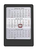 3-Monats-Tischaufsteller 2019 - schwarz - Tischkalender (12 x 16) - Bürokalender - mit Datumsschieber by 