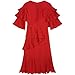 Produktbild MTBDLYQ Damen Kleider Elegant,Start- Und Landebahn Kleid Frauen Sommer Elegante Rüschen Midi-Chiffon Kleid Ferienhäuser Böhmisches Strand Kleid