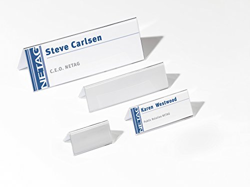 Durable 803519 - Portanombres para mesa  105 210 x 297 mm  lote con 10 unidades  color transparente