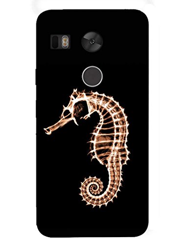 JUSTGIRLYTHINGS Seahorse for Animal Lovers Designer Printed Hard Back Shell Case for Nexus 5X
