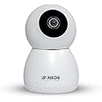 S NEOS Remote Care Camera | 3MP Smart Security | Wi-Fi Camera | 2 Way Communication | Built-in Mic/Speaker | Night Vision with IR Range 30M| 256GB SD Card Support |IP66 Rating | Alexa | Mobile App