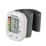 Salter Automatic Wrist Blood Pressure Monitor for Home Use, Irregular Heartbeat Detector, Hypertension Indicator - Based on World Health Organisation Guidelines, 60 Memories, 13.5-21.5cm Arm Cuff