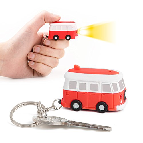 Balvi Van llavero con sonido y luz. Color rojo.