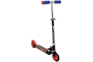 FAHAAM 2 Wheel Spiderman Folding in Line Scooter With Plaque, Adjustable Height Handlebar, Lightweight Sturdy Aluminum Alloy kids scooter, Boys Scooter for Birthday Gift (‎67x 30 x77.5cm)