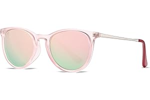 Beipegin Lunette de Soleil Enfant Filles,Protection UV400 Polarisées Cadre en Métal Lunettes de Soleil pour pour 3-12 ans