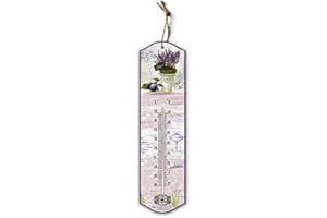 POWERLANTZ Garden Thermometers Outdoor Analogue weather temperature thermometer greenhouse shed home Wall hanging nautical and lavender styles