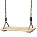 Produktbild lennonsi Schaukelsitz Holz Kinderschaukelsitz mit Holzbrett Hängesitz Garten, 123-213cm Verstellbares Seil bis 75kg