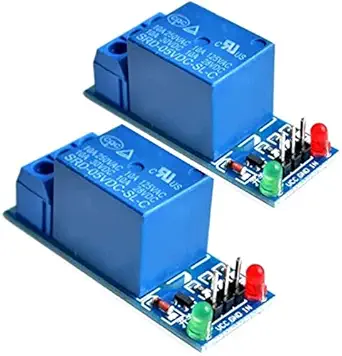 Scriptronics 5V One Channel Relay Module Relay Switch with OPTO Isolation High Low Level Trigger Compatible with Arduino Raspberry pi ARM AVR (Pack of 2)