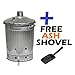 Produktbild Large 90L Galvanised Steel Incinerator Burning Fire Bin Ideal for burning Rubbish / Paper / Leaves / Documents + FREE Shovel by S&MC Gardenware